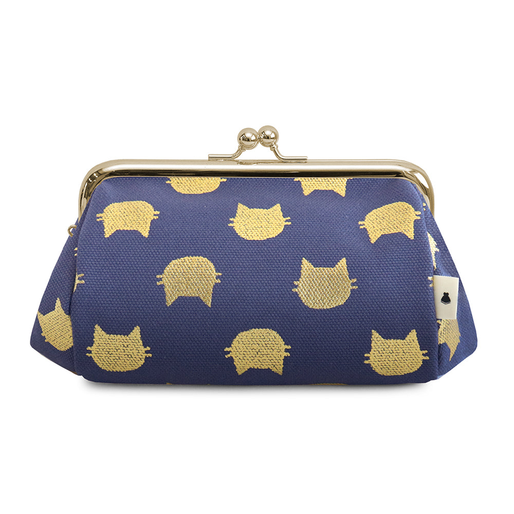 【在庫商品】TAWARA型がま口コスメポーチ(中)【HAKUにゃんこ】