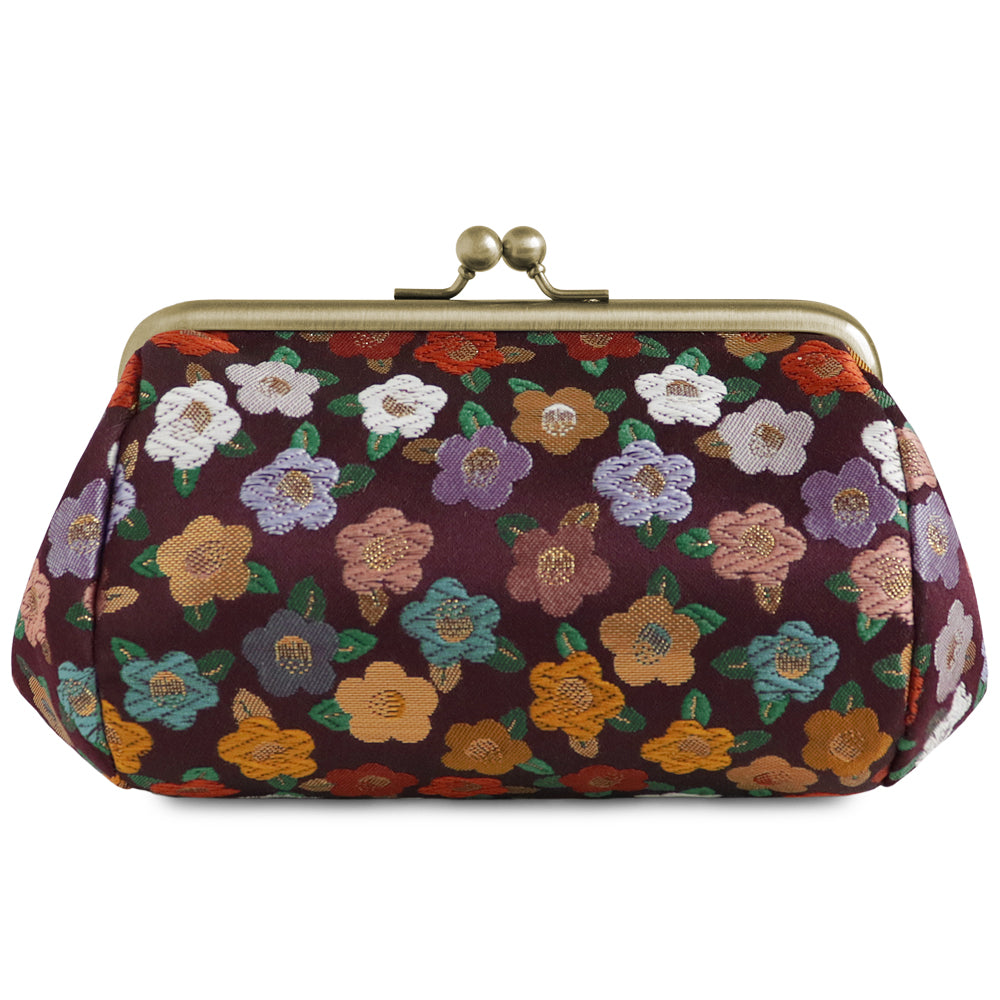 [In stock] TAWARA-style purse cosmetic pouch (medium) [Gold brocade]