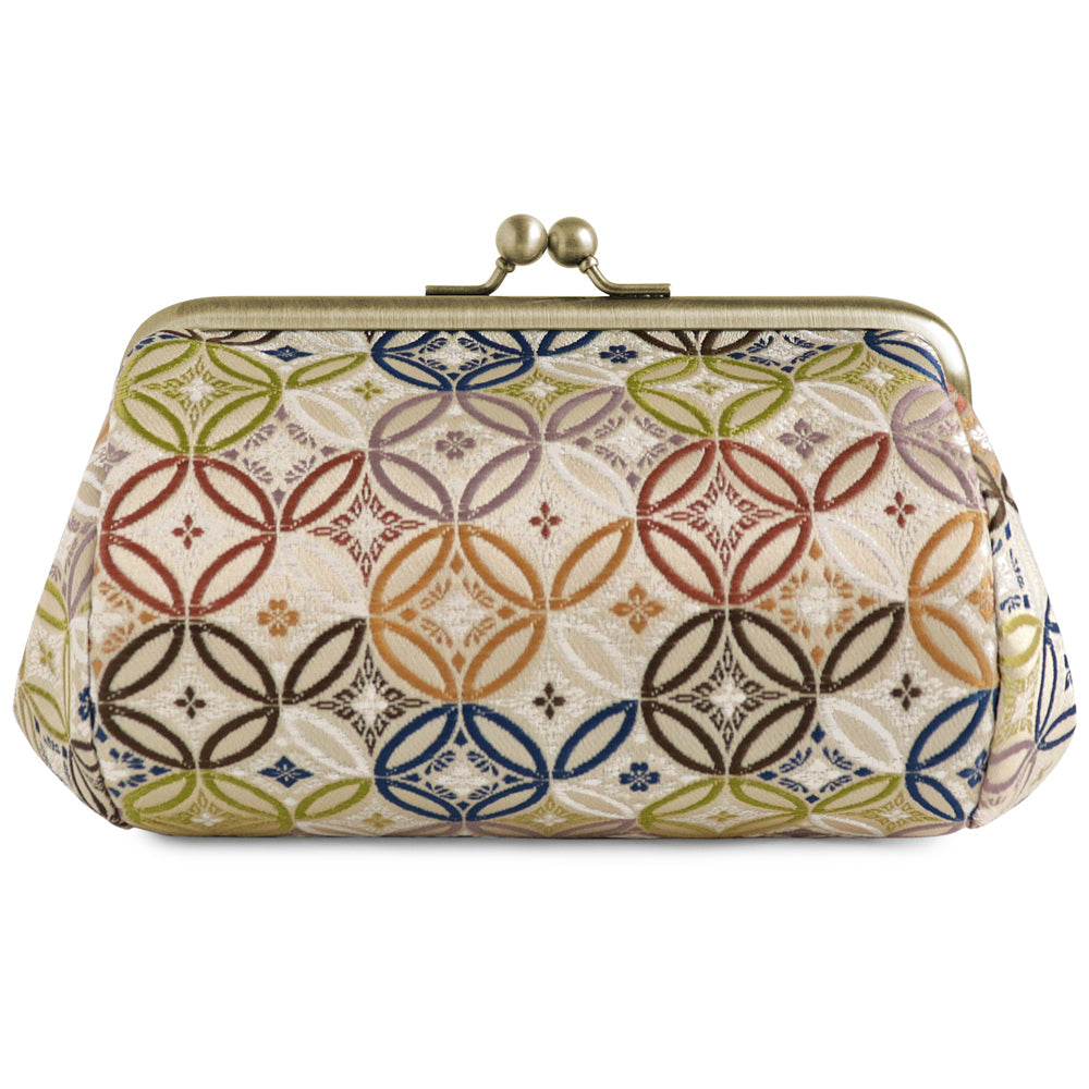 [In stock] TAWARA-style purse cosmetic pouch (medium) [Gold brocade]