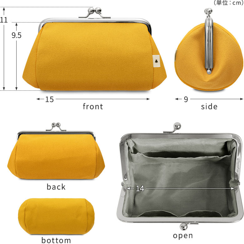 [In Stock] TAWARA-Style Kiss-Lock Cosmetic Pouch (Medium) [Canvas & Cotton Fabric (Assorted)]