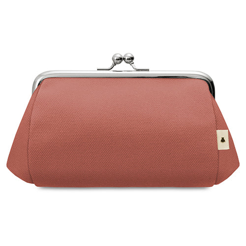 [In Stock] TAWARA-Style Kiss-Lock Cosmetic Pouch (Medium) [Canvas & Cotton Fabric (Assorted)]