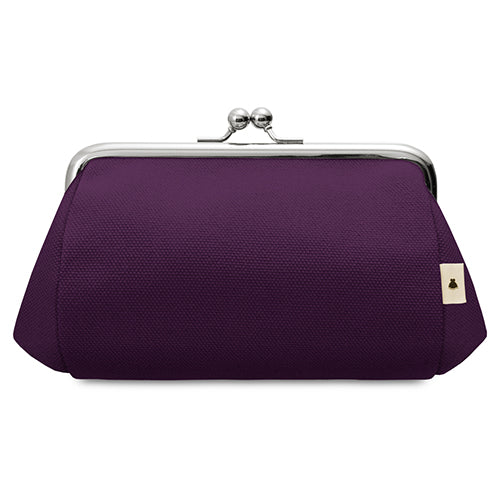 [In Stock] TAWARA-Style Kiss-Lock Cosmetic Pouch (Medium) [Canvas & Cotton Fabric (Assorted)]