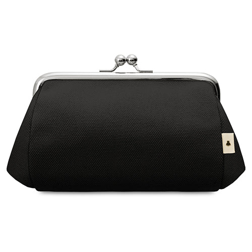 [In Stock] TAWARA-Style Kiss-Lock Cosmetic Pouch (Medium) [Canvas & Cotton Fabric (Assorted)]