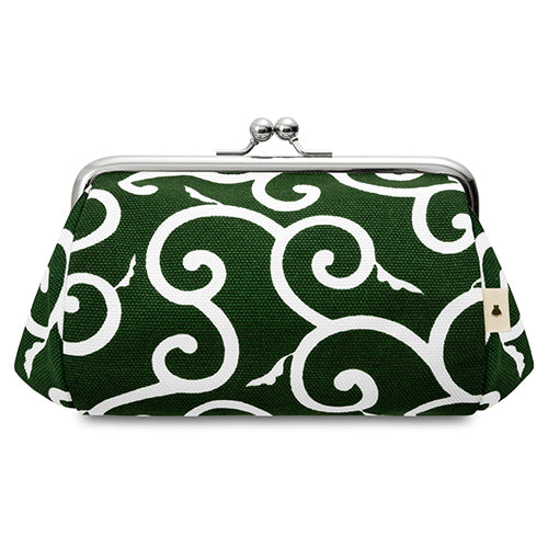 [In Stock] TAWARA-Style Kiss-Lock Cosmetic Pouch (Medium) [Canvas & Cotton Fabric (Assorted)]