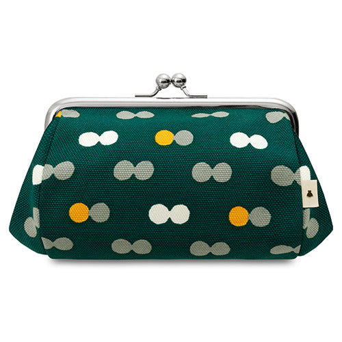 [In Stock] TAWARA-Style Kiss-Lock Cosmetic Pouch (Medium) [Canvas & Cotton Fabric (Assorted)]