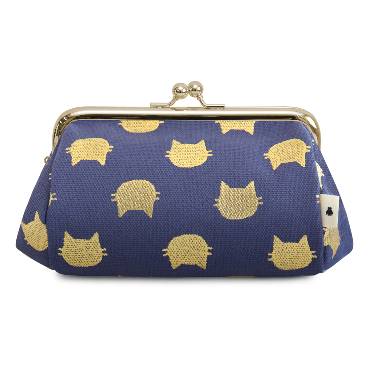 [In Stock] TAWARA-Style Kiss-Lock Cosmetic Pouch (Medium) [Canvas & Cotton Fabric (Assorted)]