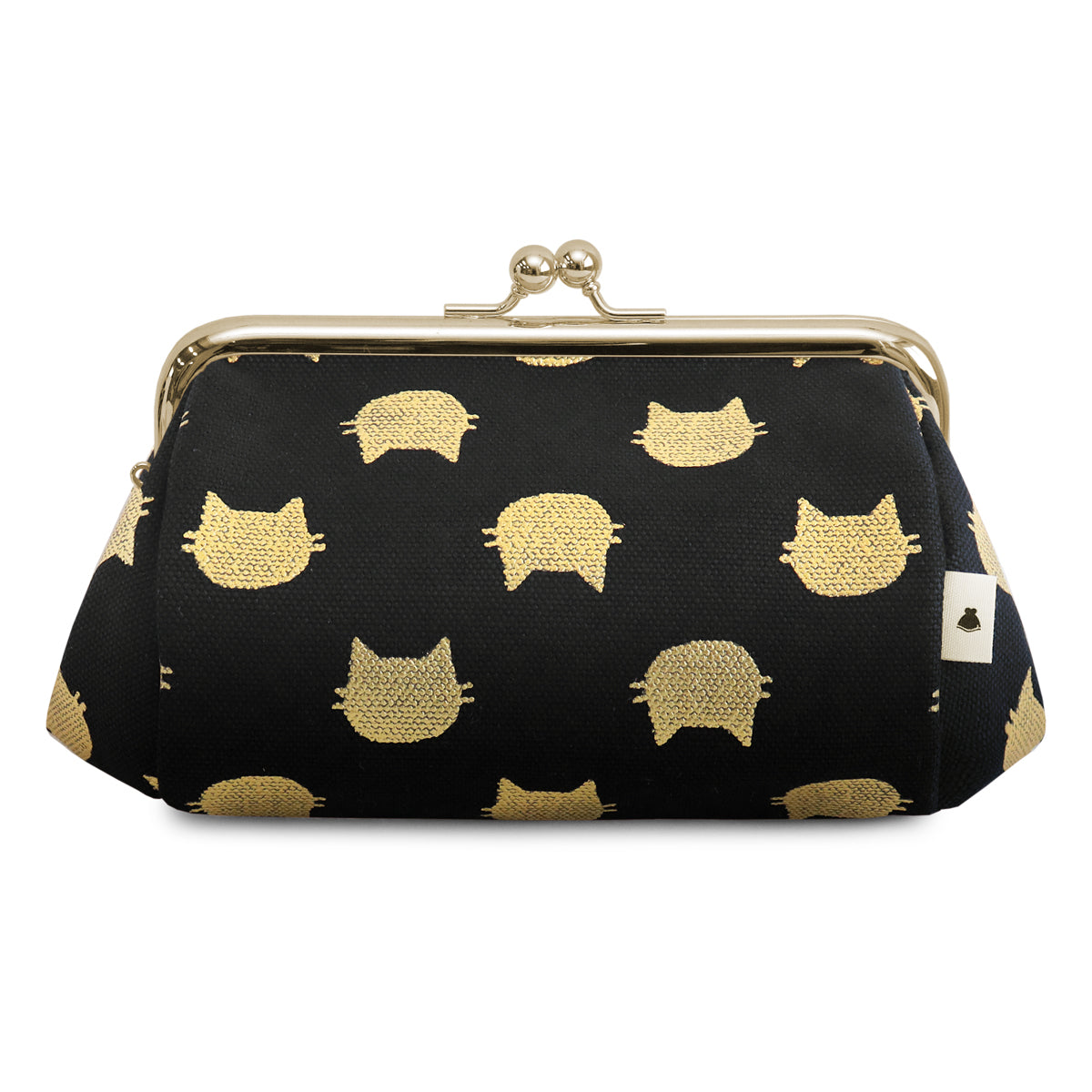 [In Stock] TAWARA-Style Kiss-Lock Cosmetic Pouch (Medium) [Canvas & Cotton Fabric (Assorted)]
