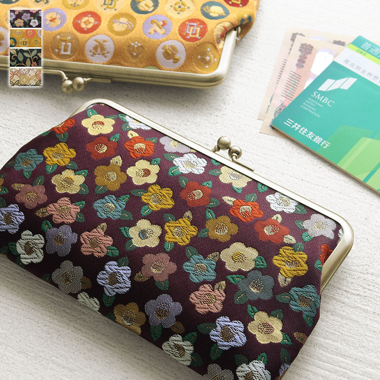 [In stock] 6-inch flat pouch [Gold brocade]