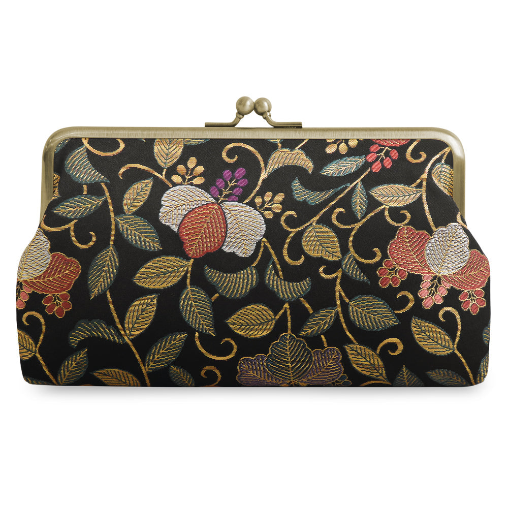 [In stock] 6-inch flat pouch [Gold brocade]