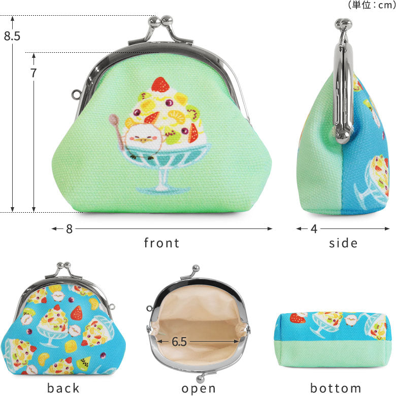 【在庫商品】くし型がま口おすわりポーチ【スイーツ×ガマグチヨタカ】