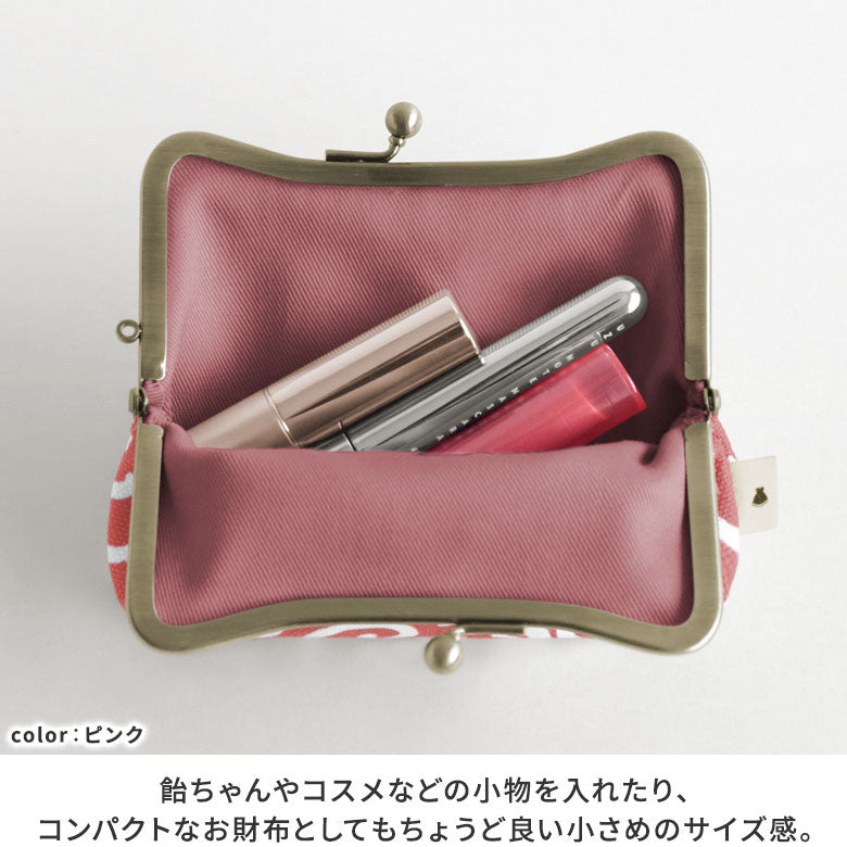 【在庫商品】4寸M型がま口ポーチ【ねこ唐草】 WEB限定