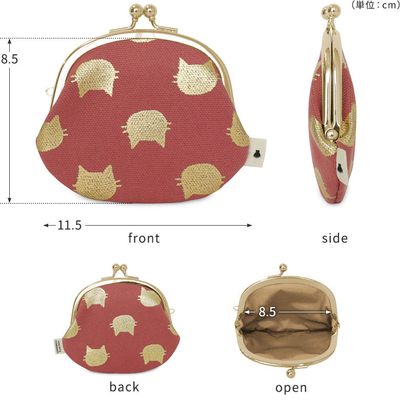 【在庫商品】3.3寸がま口財布【HAKUにゃんこ】