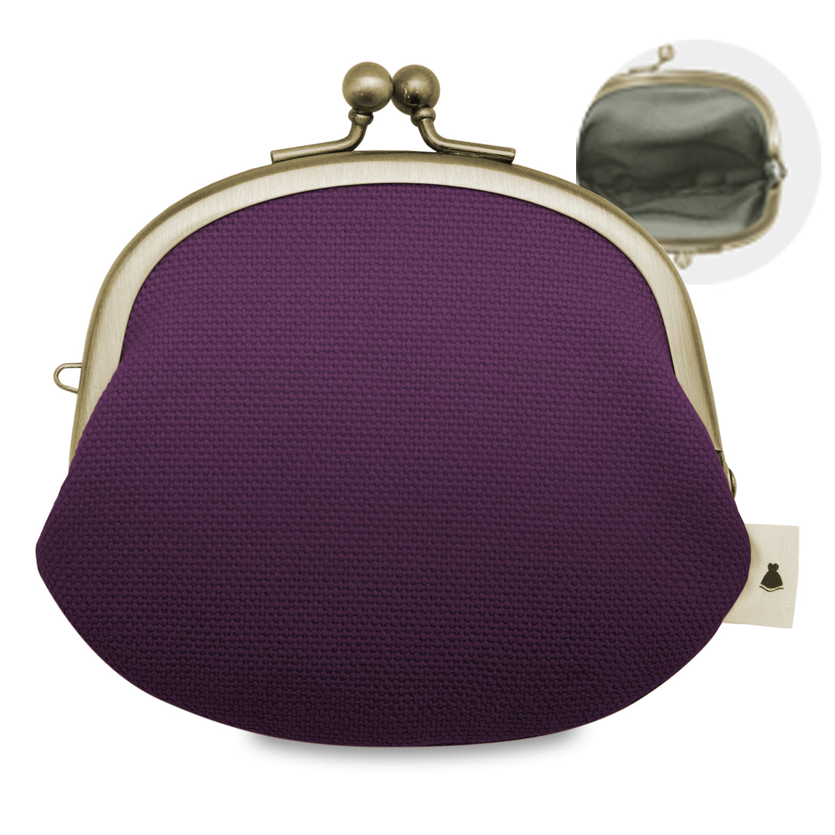 【在庫商品】3.3寸がま口財布【帆布・綿布（アソート）】