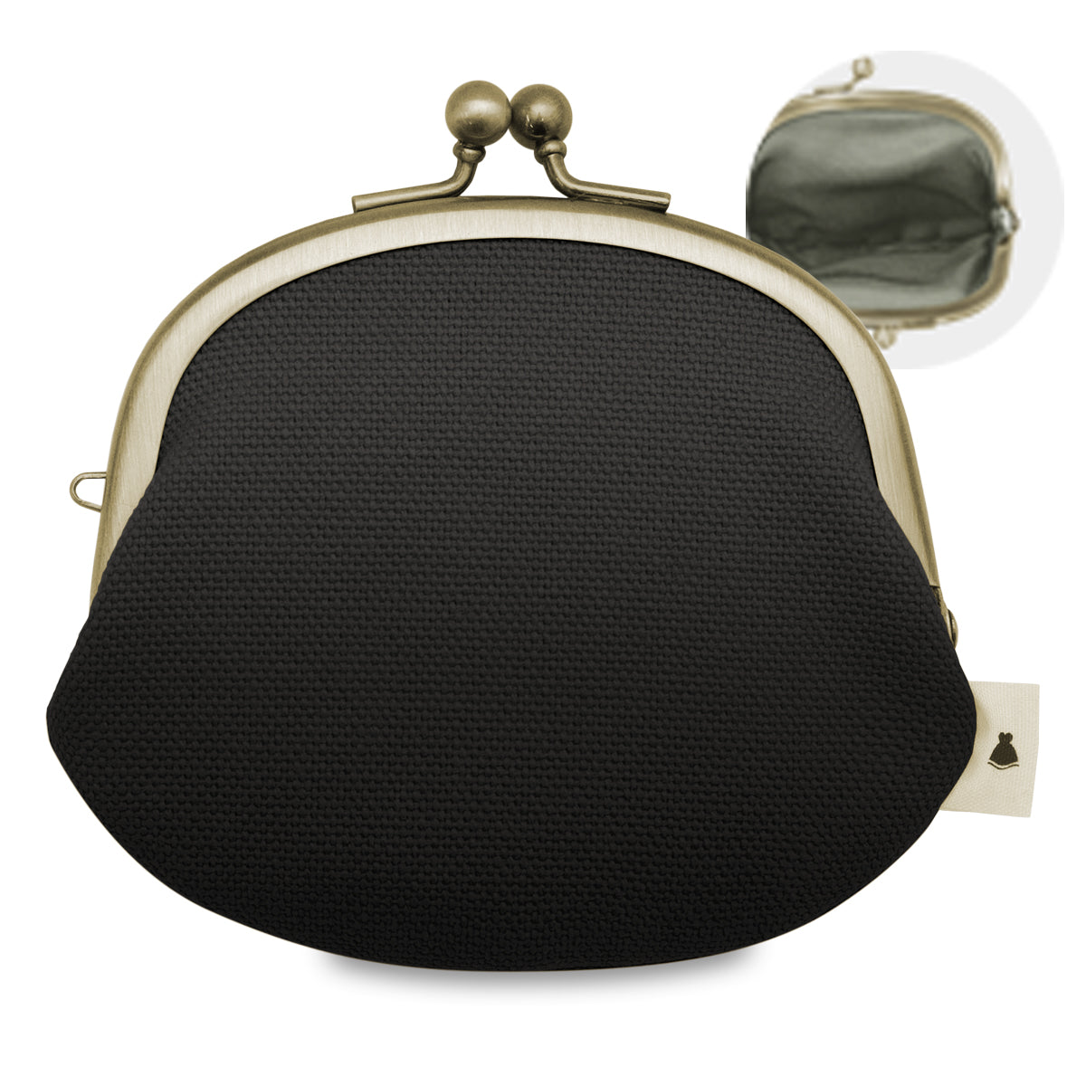 【在庫商品】3.3寸がま口財布【帆布・綿布（アソート）】