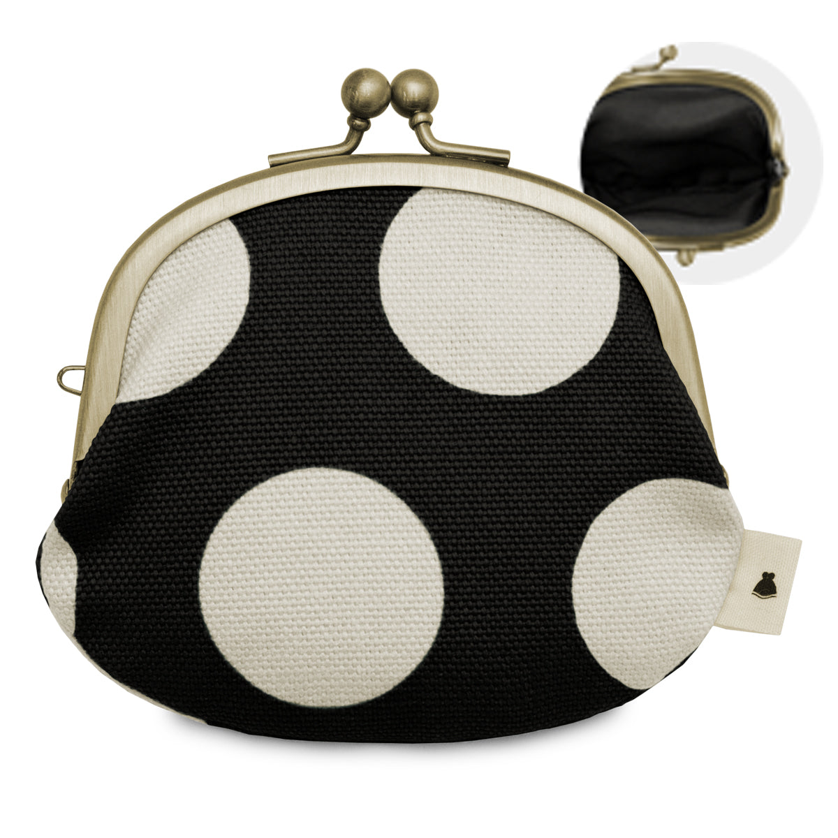 【在庫商品】3.3寸がま口財布【帆布・綿布（アソート）】