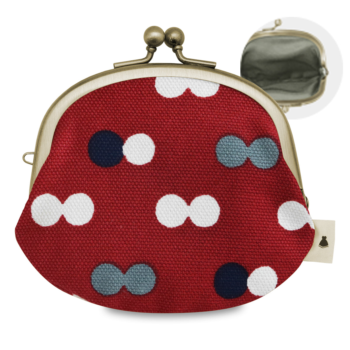 【在庫商品】3.3寸がま口財布【帆布・綿布（アソート）】