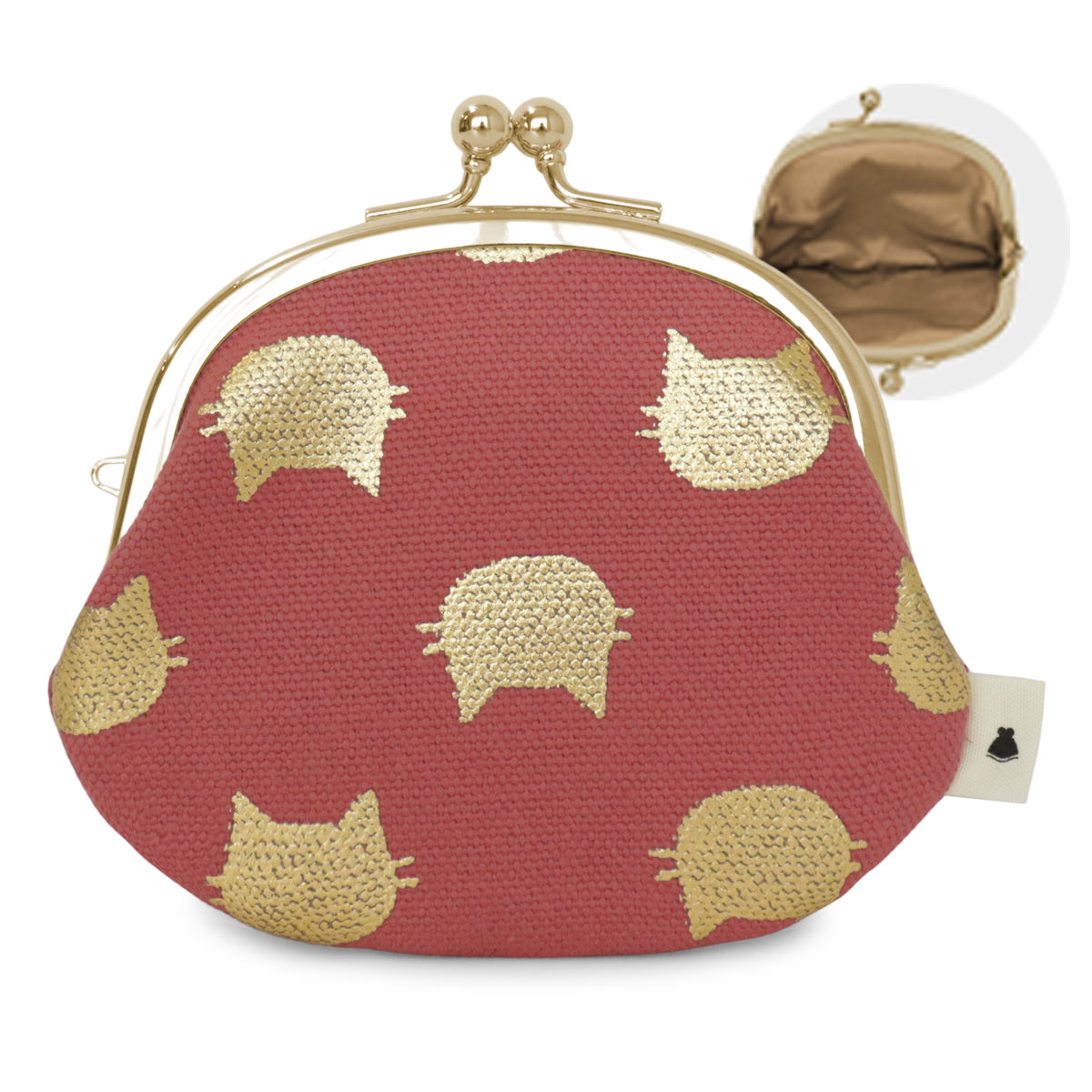 【在庫商品】3.3寸がま口財布【帆布・綿布（アソート）】