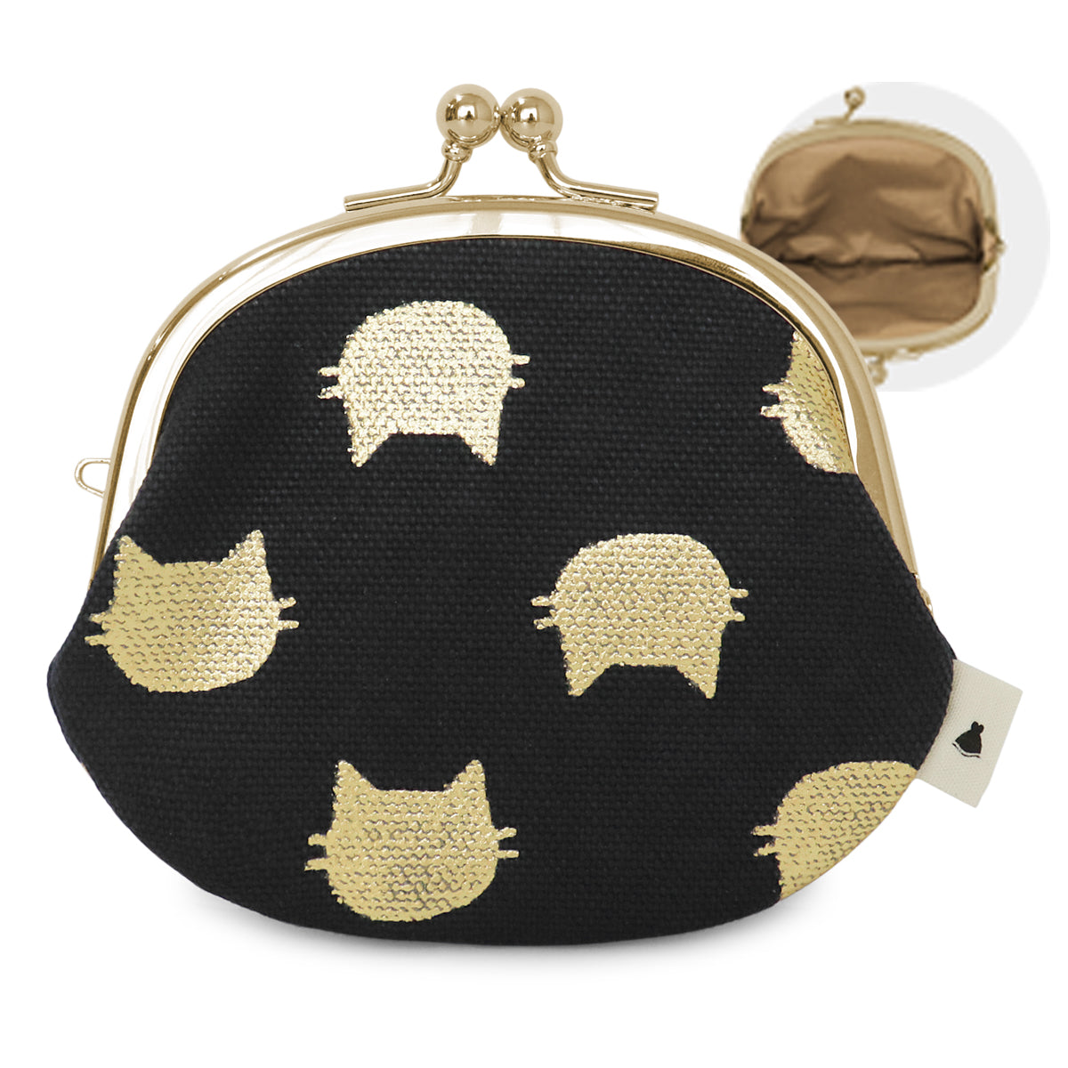 【在庫商品】3.3寸がま口財布【帆布・綿布（アソート）】