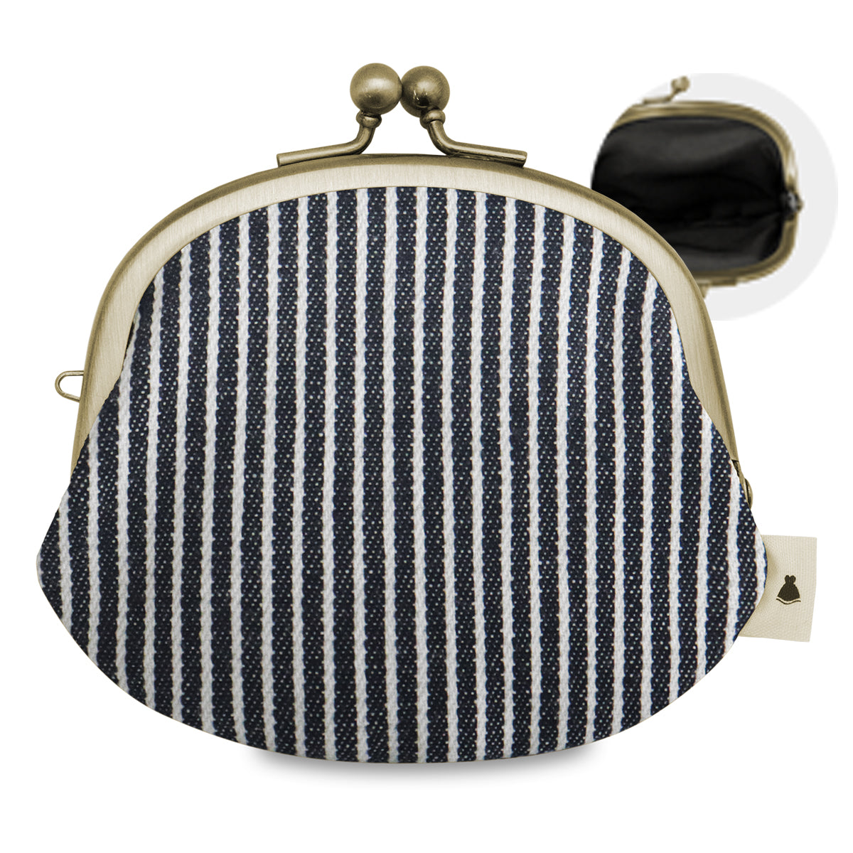 【在庫商品】3.3寸がま口財布【帆布・綿布（アソート）】