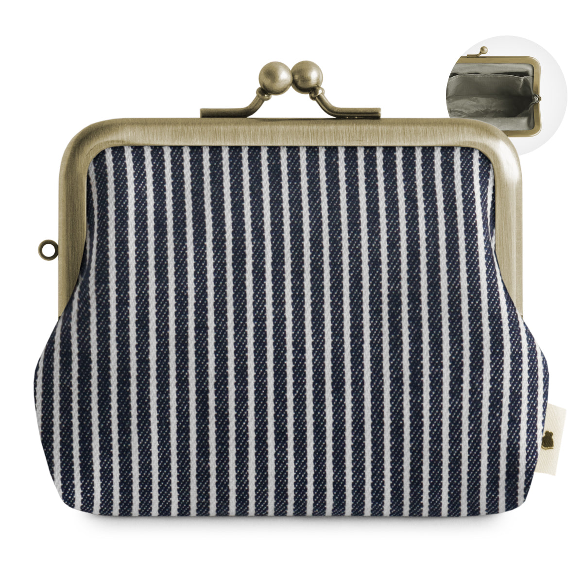 【在庫商品】3.5寸がま口コインケース＋（プラス）【帆布・綿布・デニム（アソート）】