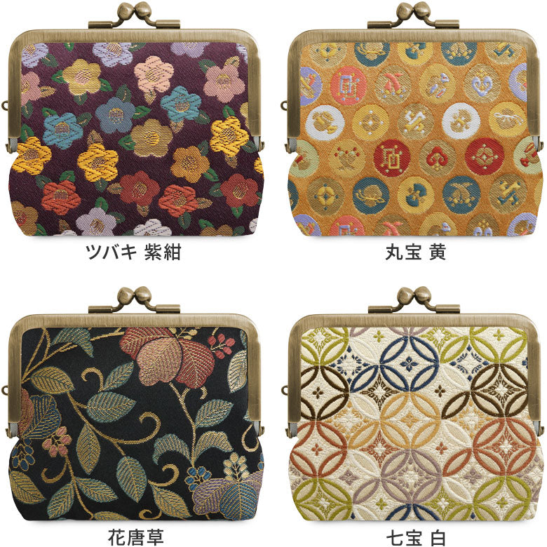 [In stock] Flat parent-child purse [gold brocade]