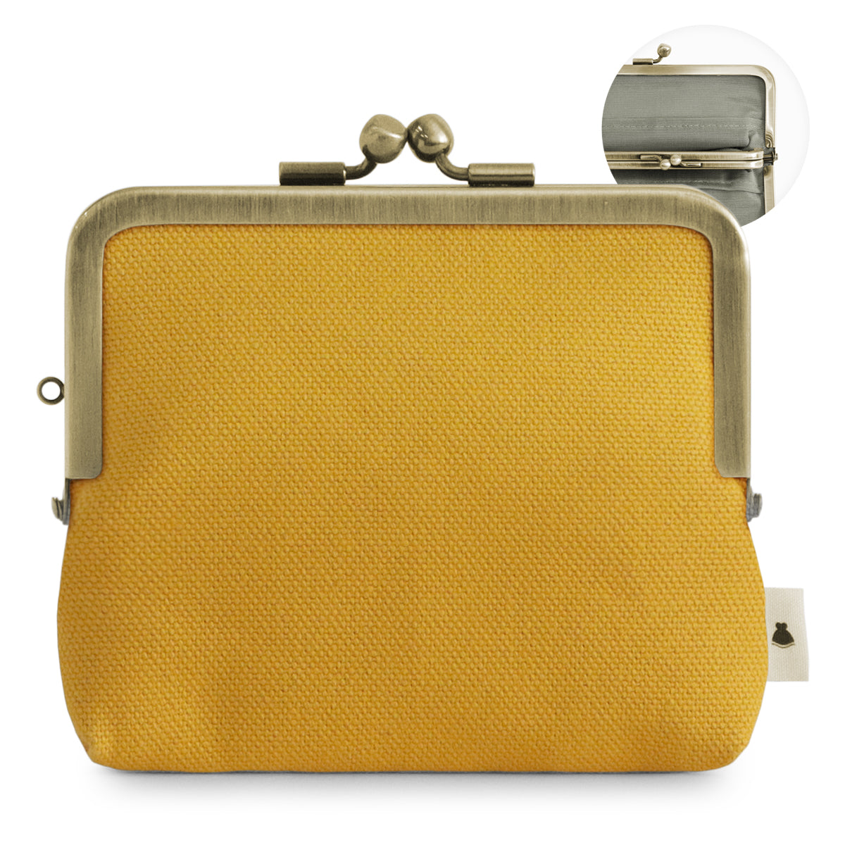 【在庫商品】平親子がま口財布【帆布・綿布・デニム（アソート）】