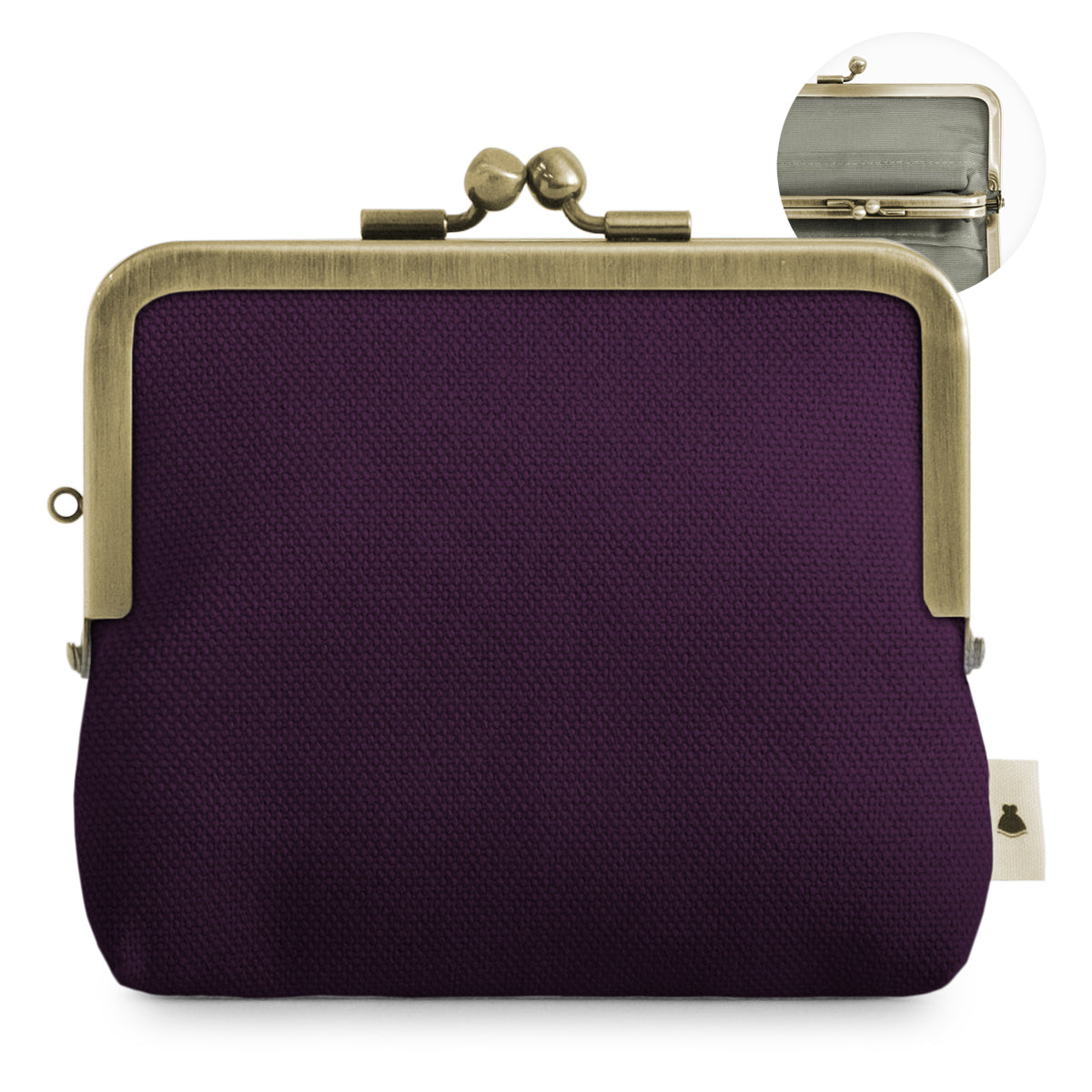 【在庫商品】平親子がま口財布【帆布・綿布・デニム（アソート）】