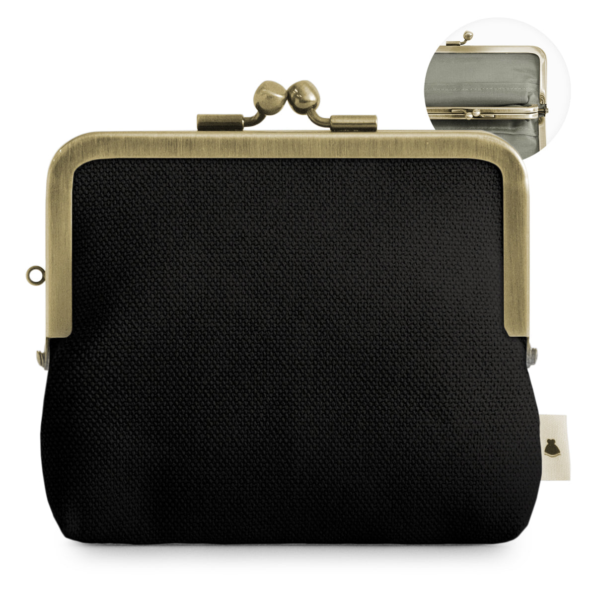 【在庫商品】平親子がま口財布【帆布・綿布・デニム（アソート）】