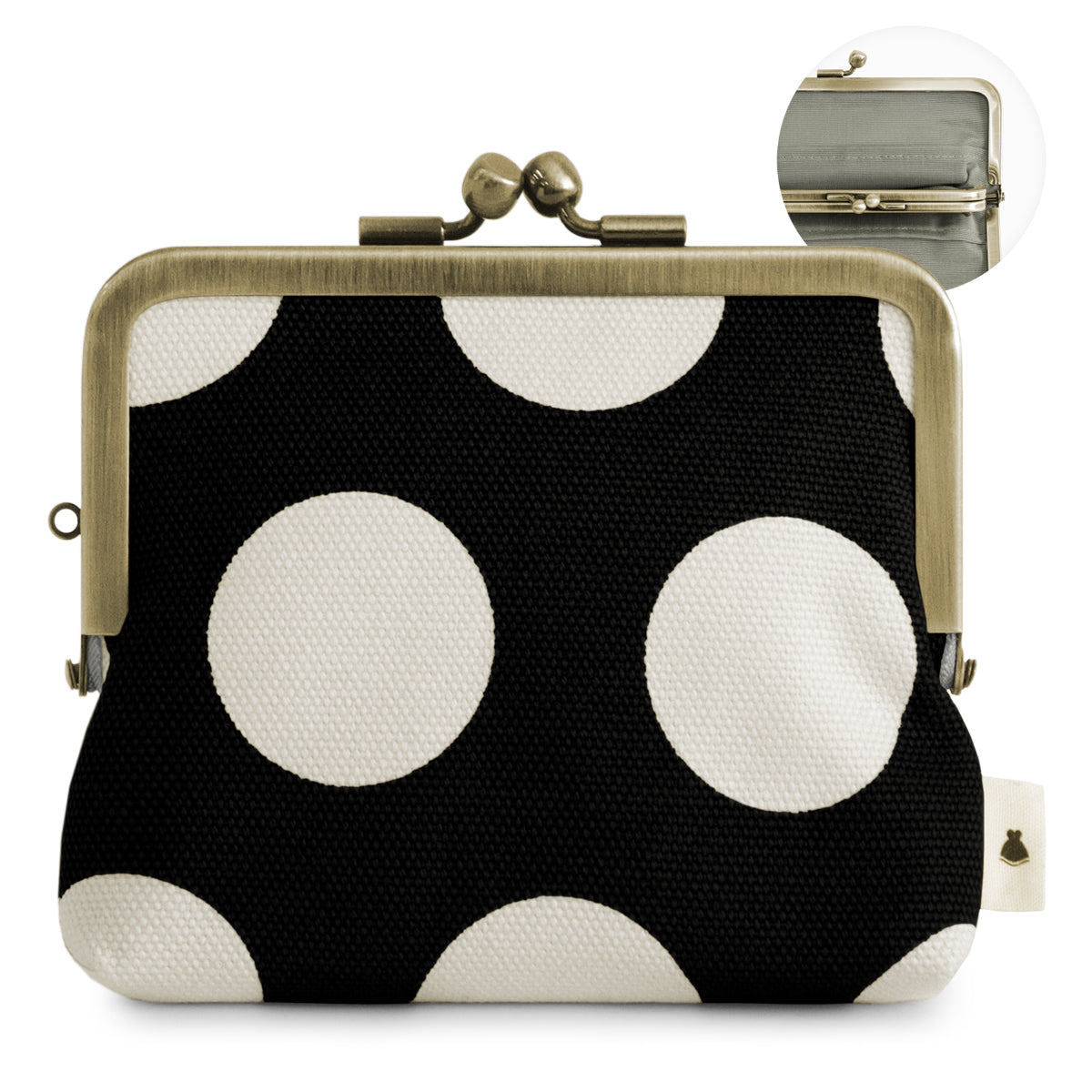 【在庫商品】平親子がま口財布【帆布・綿布・デニム（アソート）】