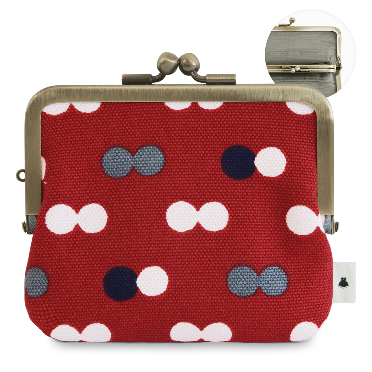 【在庫商品】平親子がま口財布【帆布・綿布・デニム（アソート）】