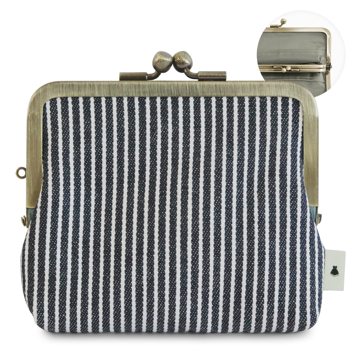 【在庫商品】平親子がま口財布【帆布・綿布・デニム（アソート）】