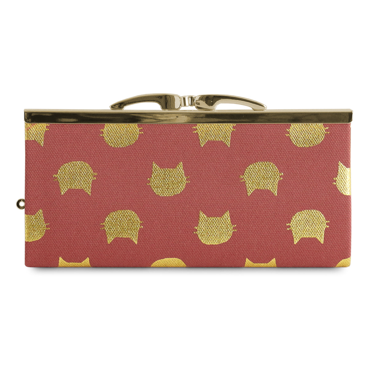 【在庫商品】復刻型がま口長財布（マチなし）【帆布・綿布（アソート）】