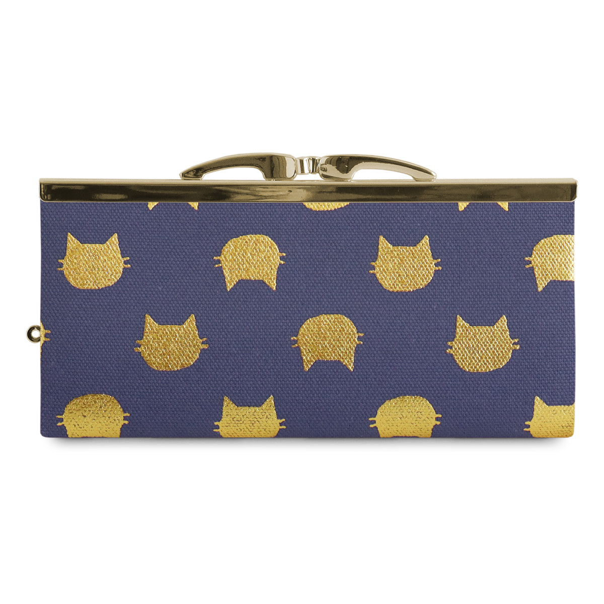 【在庫商品】復刻型がま口長財布（マチなし）【帆布・綿布（アソート）】