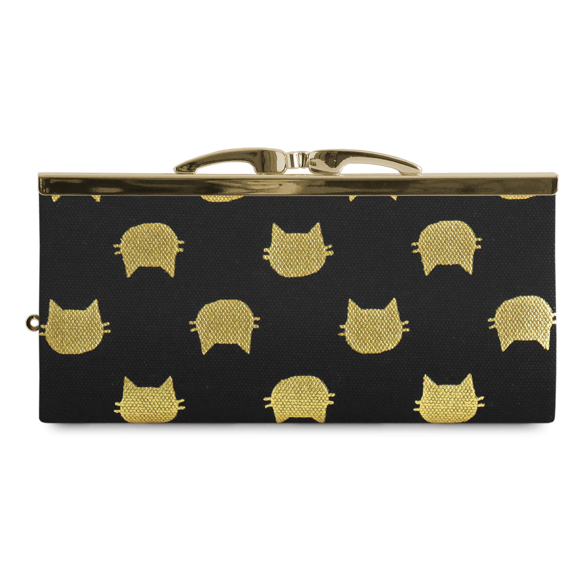 【在庫商品】復刻型がま口長財布（マチなし）【帆布・綿布（アソート）】