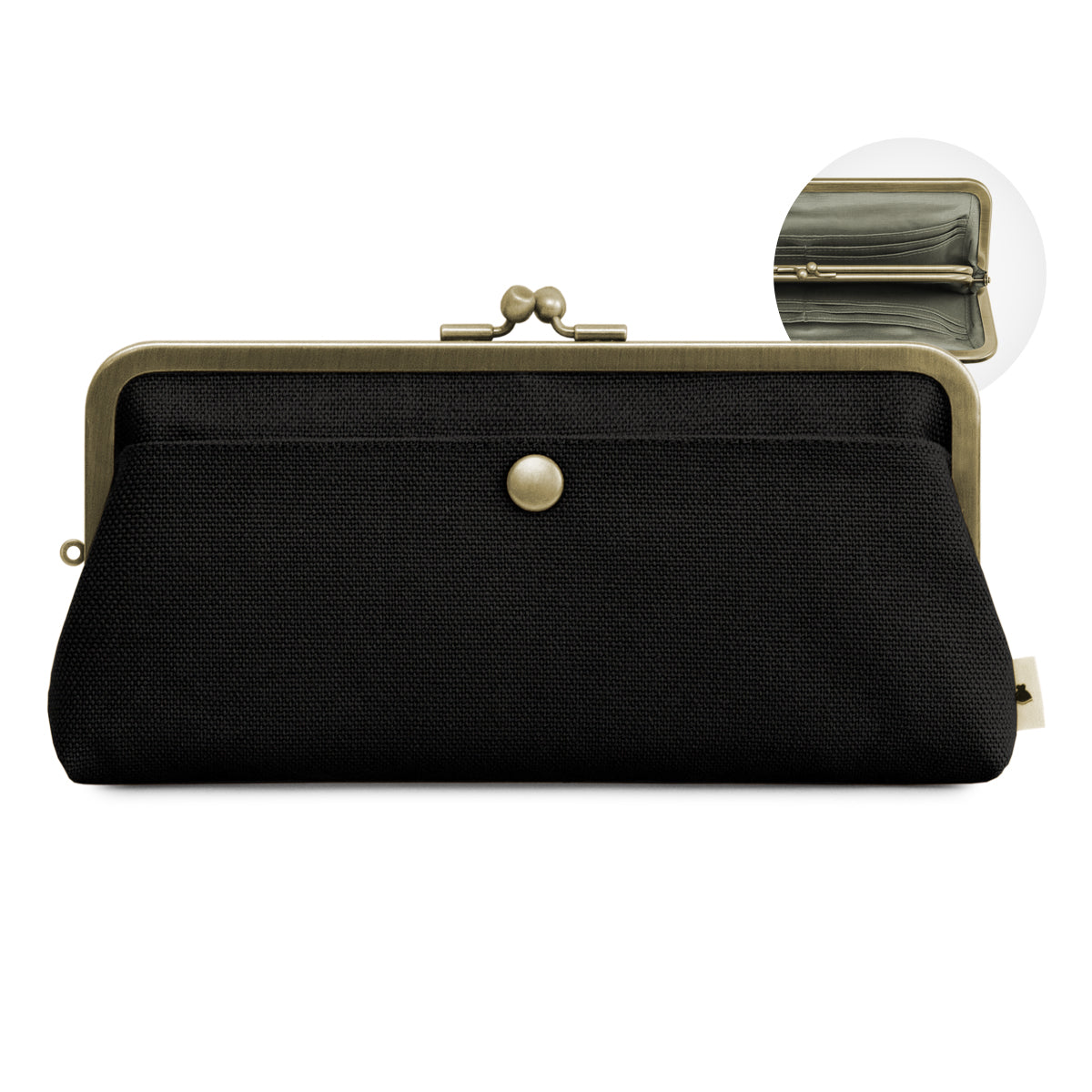 【在庫商品】角丸親子がま口長財布【帆布・綿布（アソート）】