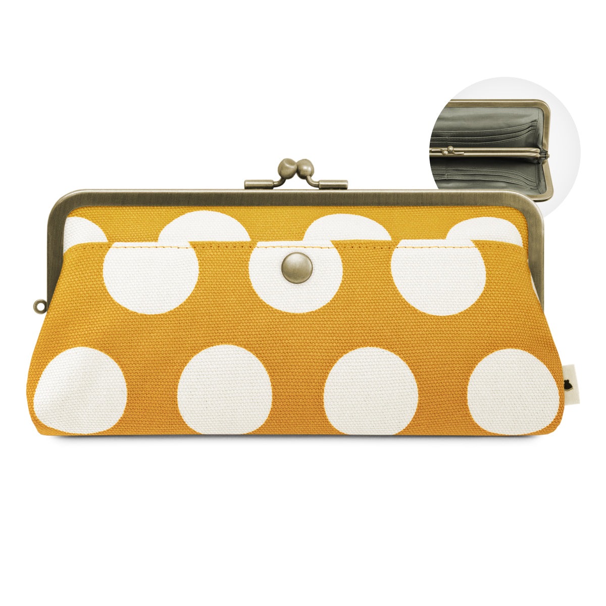 【在庫商品】角丸親子がま口長財布【帆布・綿布（アソート）】