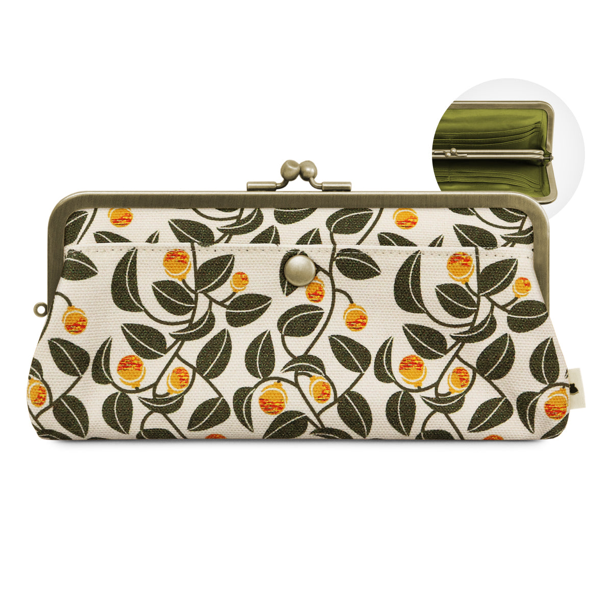 【在庫商品】角丸親子がま口長財布【帆布・綿布（アソート）】