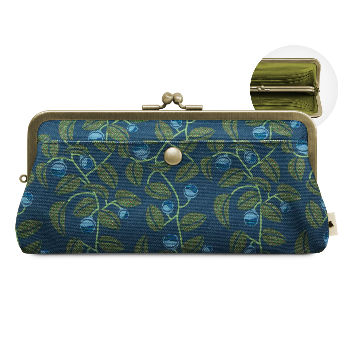 【在庫商品】角丸親子がま口長財布【帆布・綿布（アソート）】