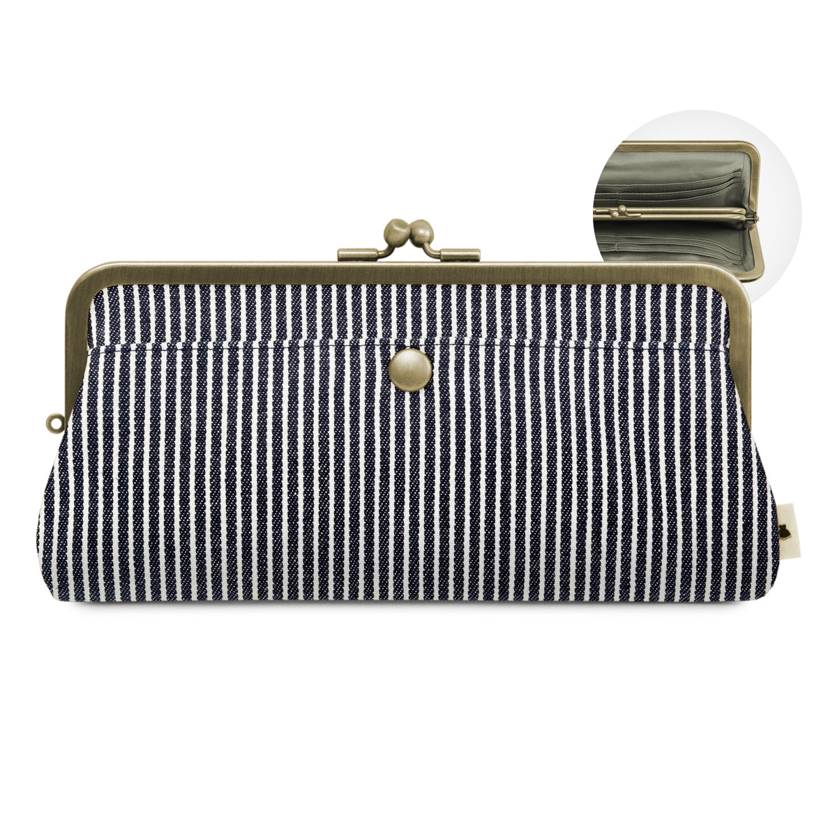 【在庫商品】角丸親子がま口長財布【帆布・綿布（アソート）】