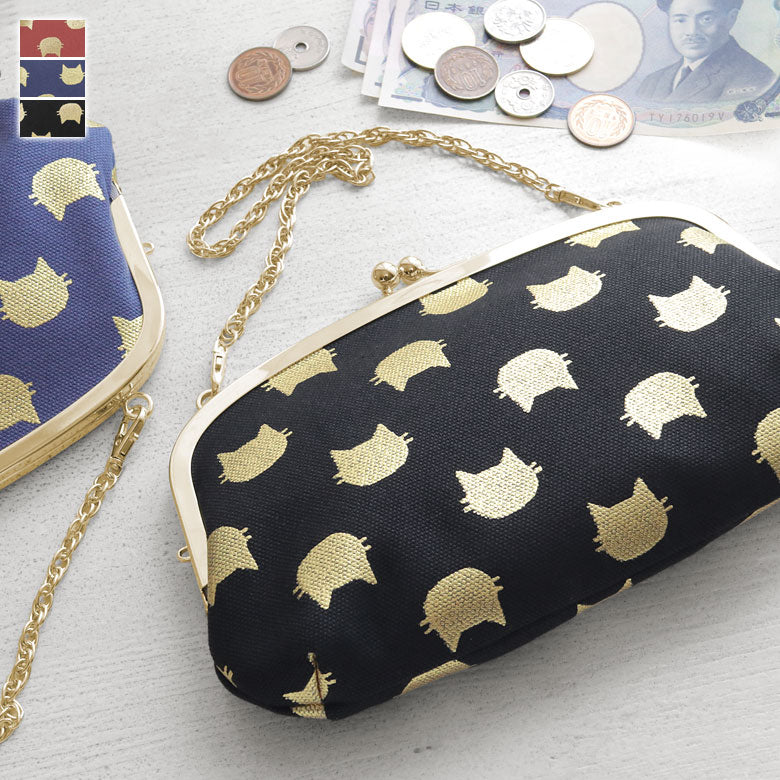 【在庫商品】横長親子がま口財布【HAKUにゃんこ】
