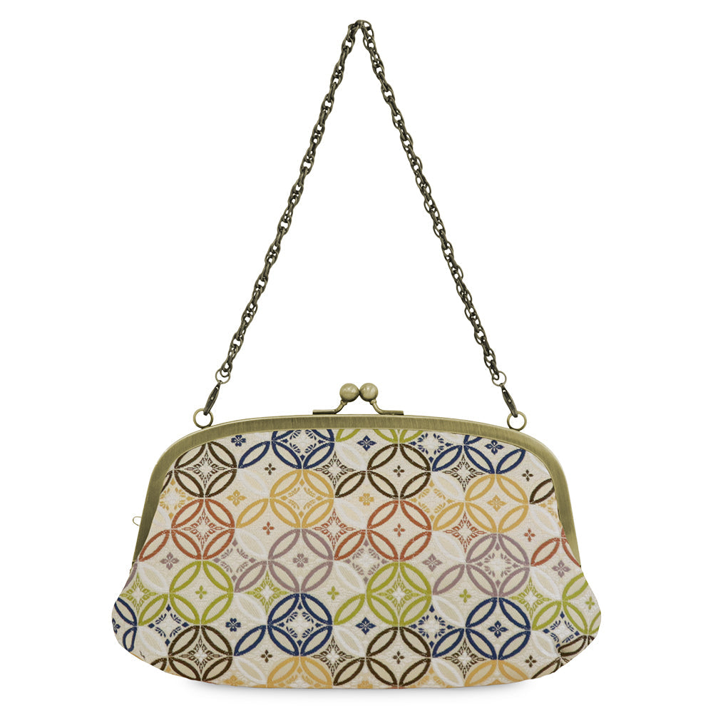 [In stock] Horizontal parent-child purse [gold brocade]