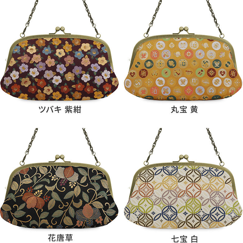 [In stock] Horizontal parent-child purse [gold brocade]