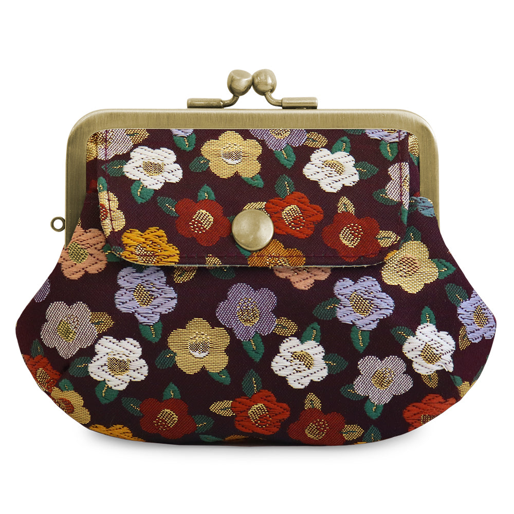 [In stock] Parent-child purse with pocket [Gold brocade]