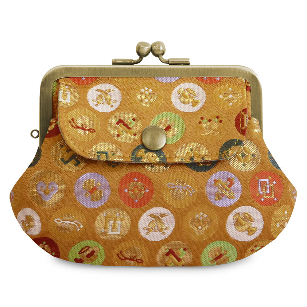 [In stock] Parent-child purse with pocket [Gold brocade]