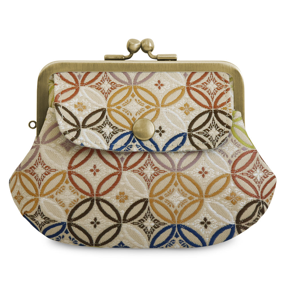 [In stock] Parent-child purse with pocket [Gold brocade]