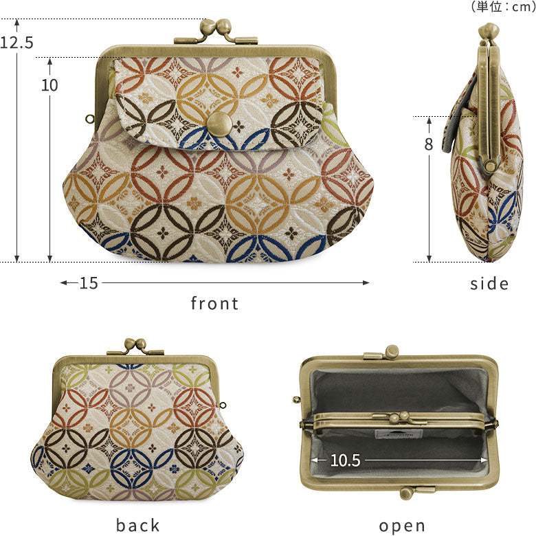 [In stock] Parent-child purse with pocket [Gold brocade]