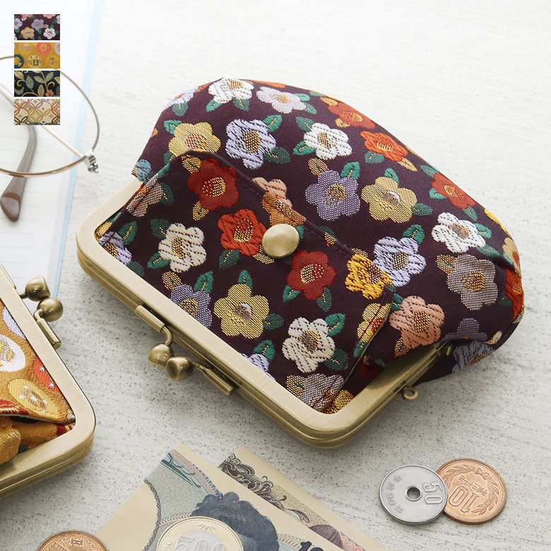 [In stock] Parent-child purse with pocket [Gold brocade]