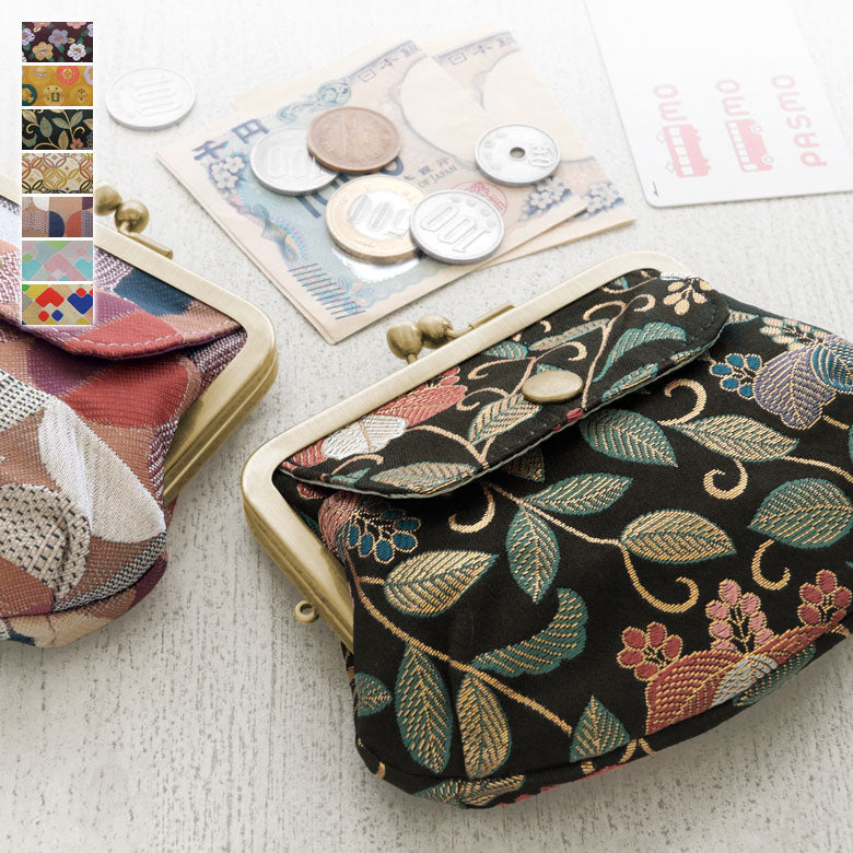 [In stock] Parent-child purse with pocket [Gold brocade]