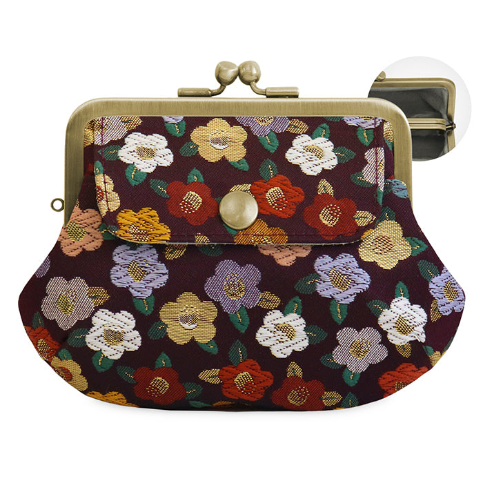 [In stock] Parent-child purse with pocket [Gold brocade]