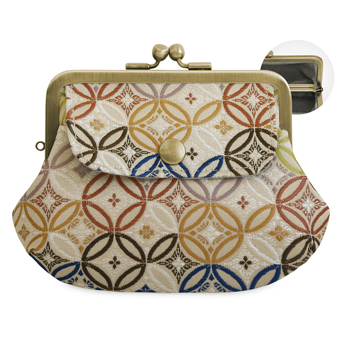 [In stock] Parent-child purse with pocket [Gold brocade]